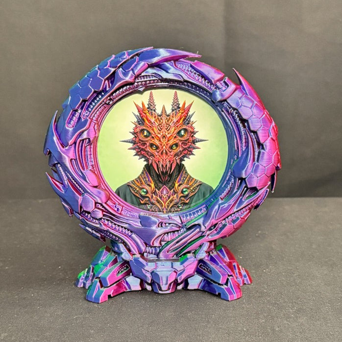 Stargate Hexatron 3D-printed picture frame of interlocking hexagons