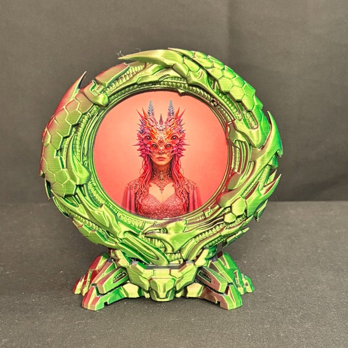 Stargate Hexatron 3D-printed picture frame of interlocking hexagons