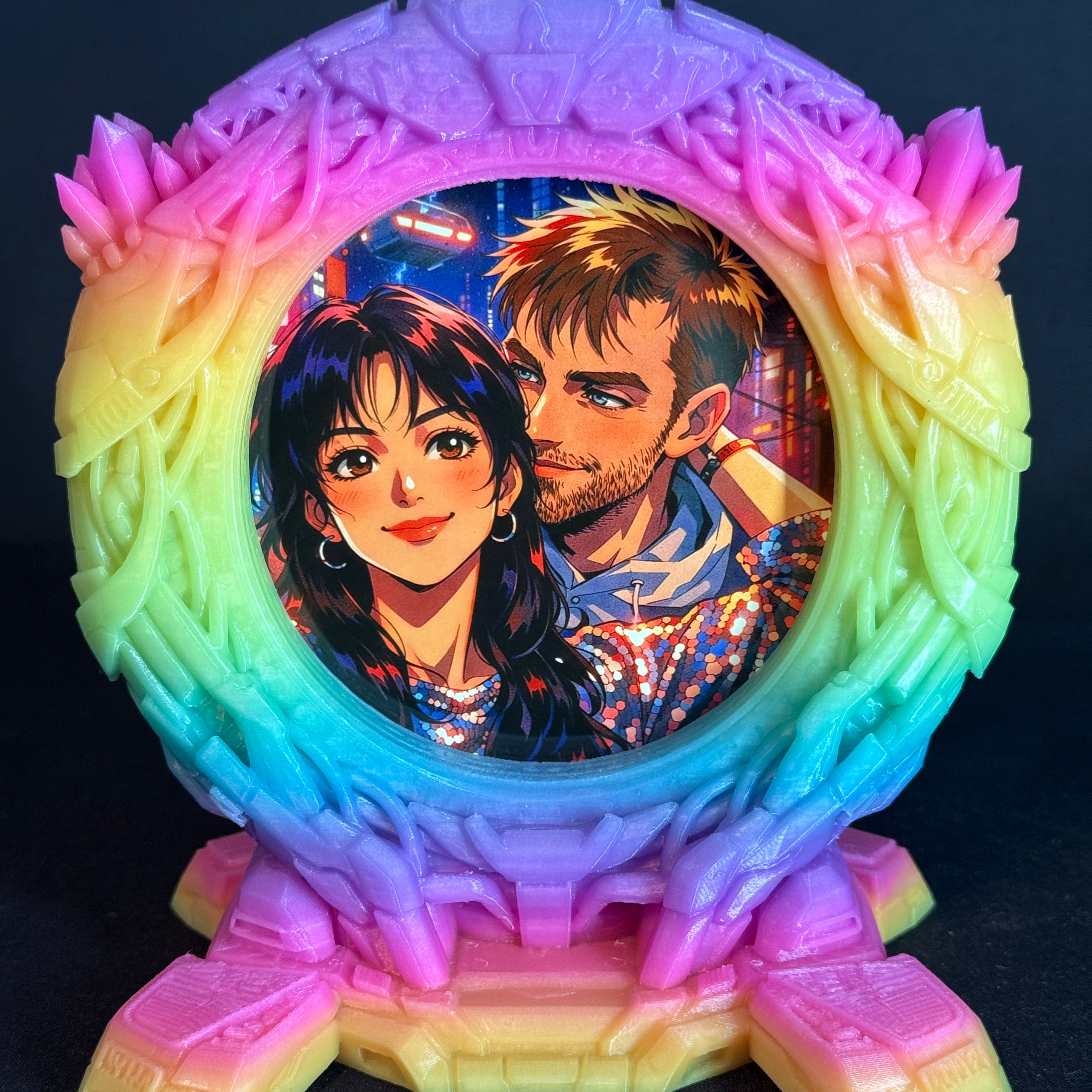 Stargate Crystalin faceted 3D-printed picture frame