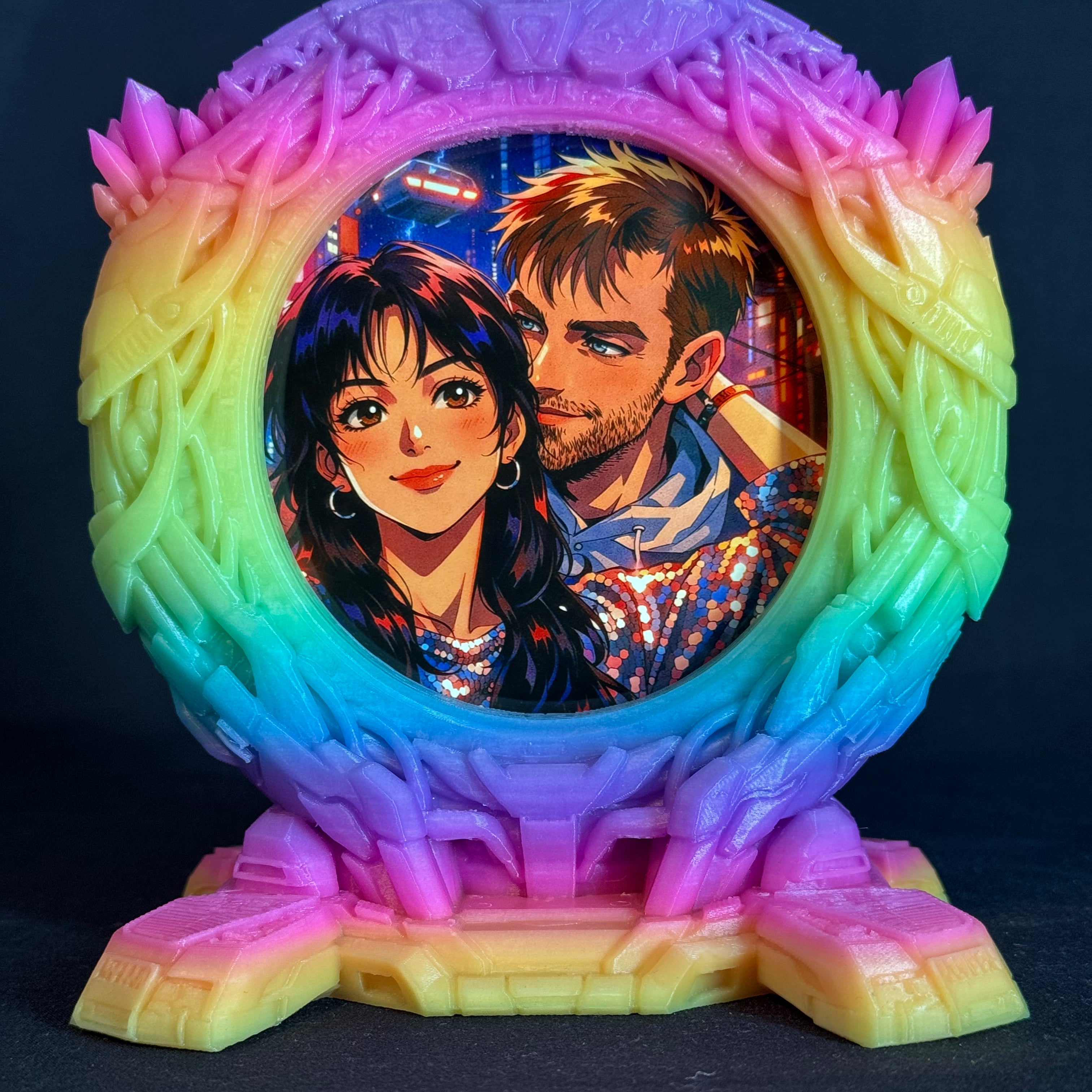 Stargate Crystalin faceted 3D-printed picture frame