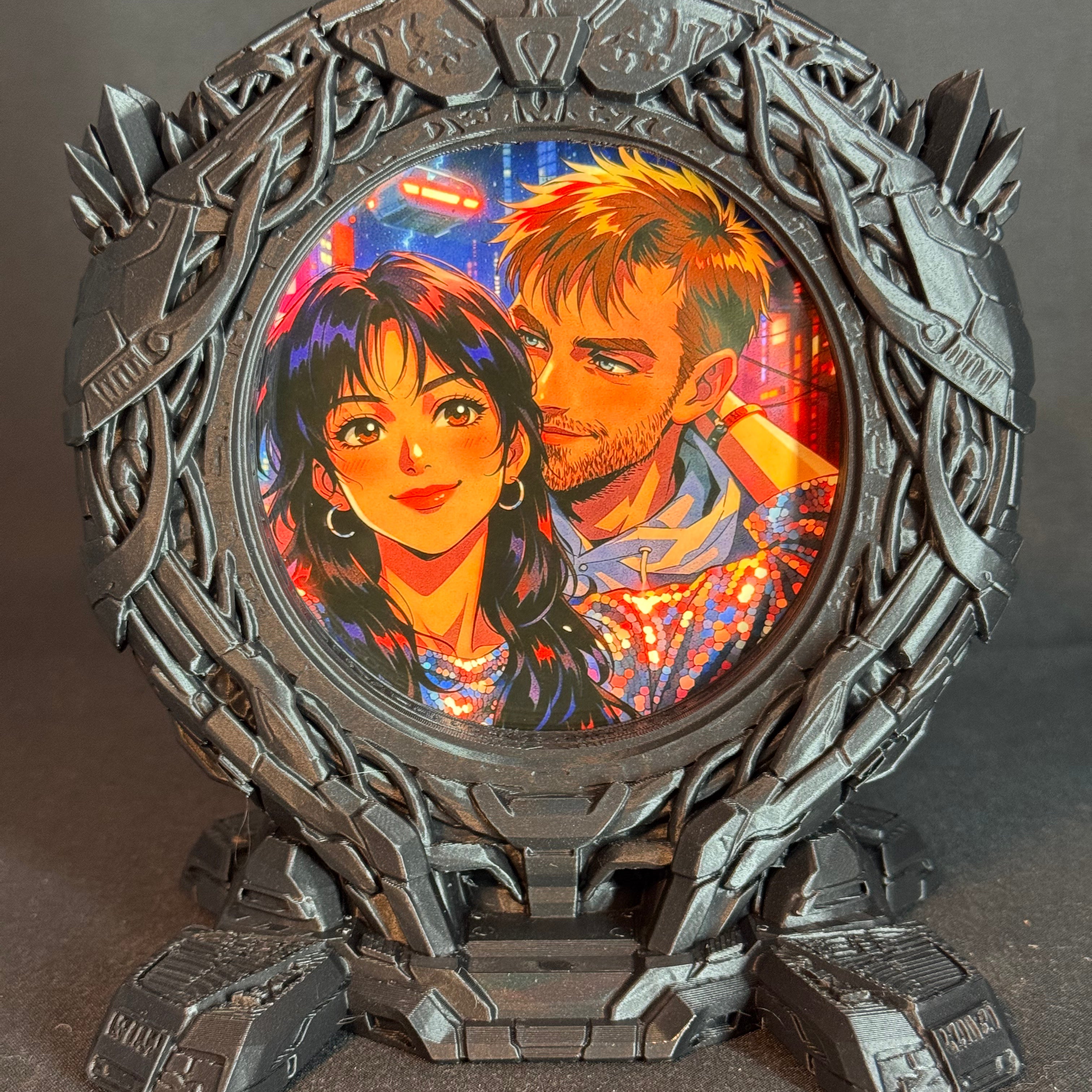 Stargate Crystalin faceted 3D-printed picture frame