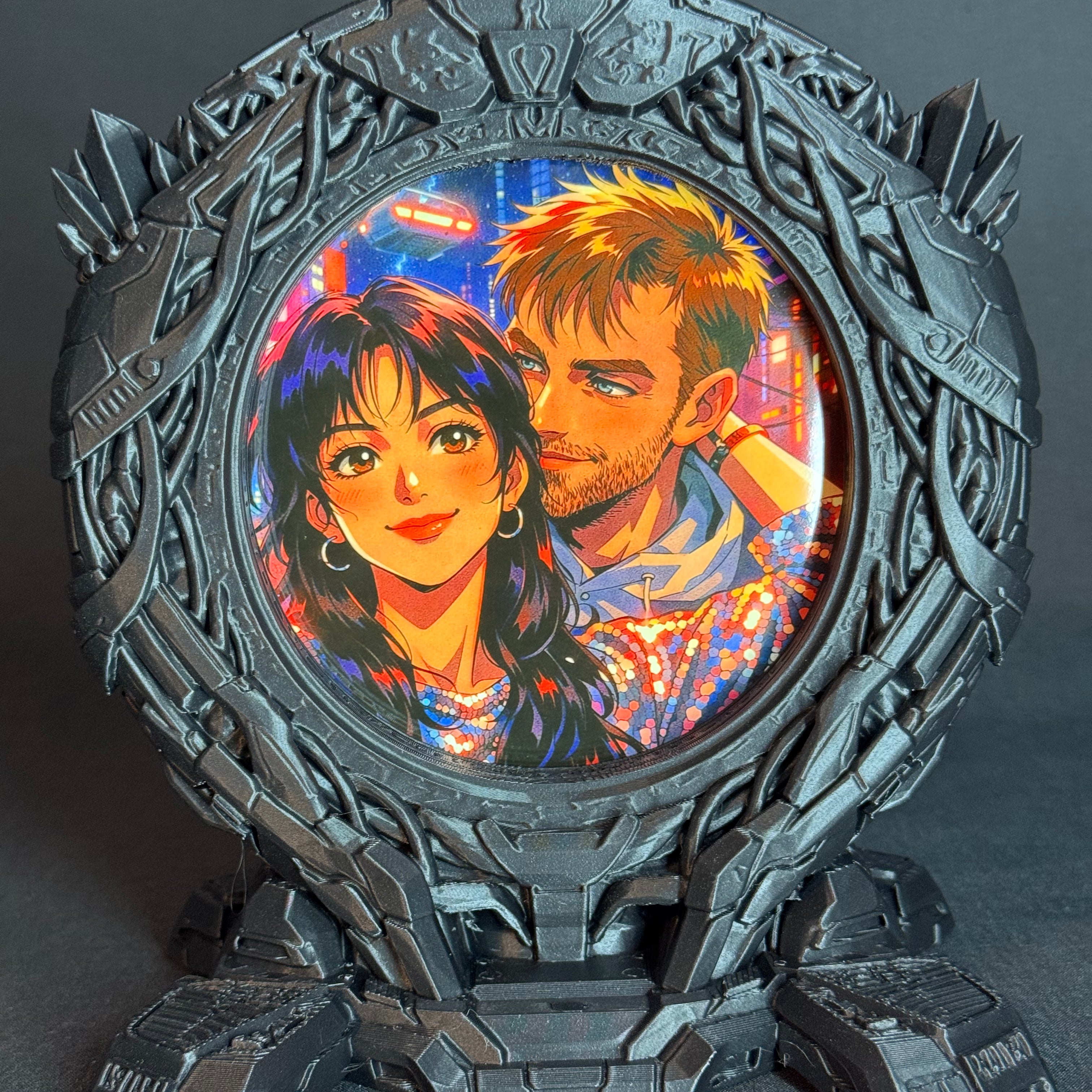 Stargate Crystalin faceted 3D-printed picture frame