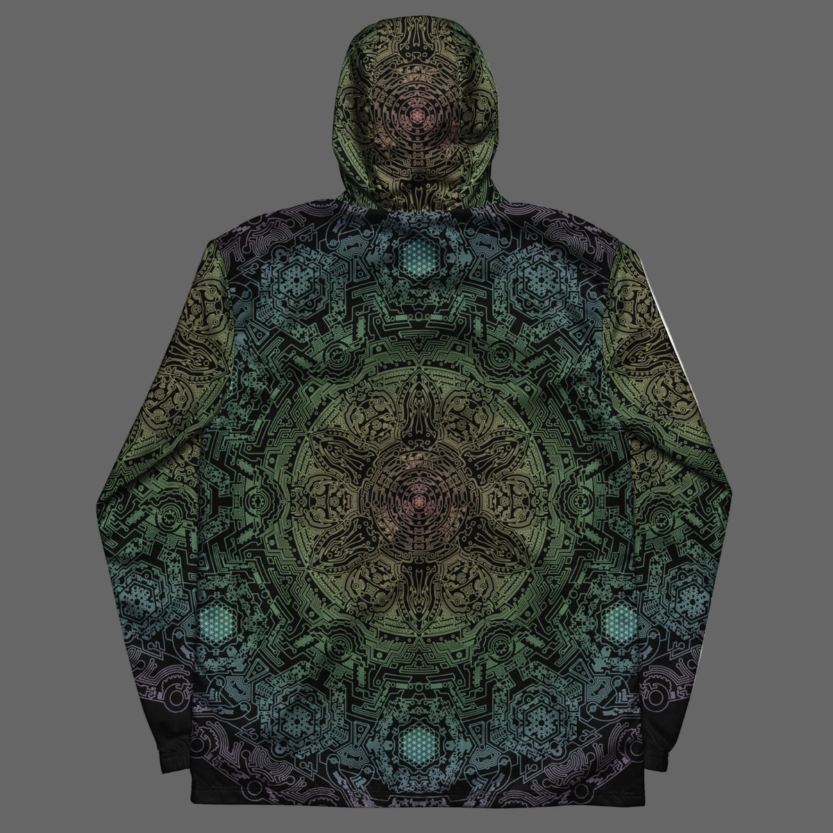 Stargate Vector windbreaker by The HiveMaster: unisex festival jacket with an all-over art print