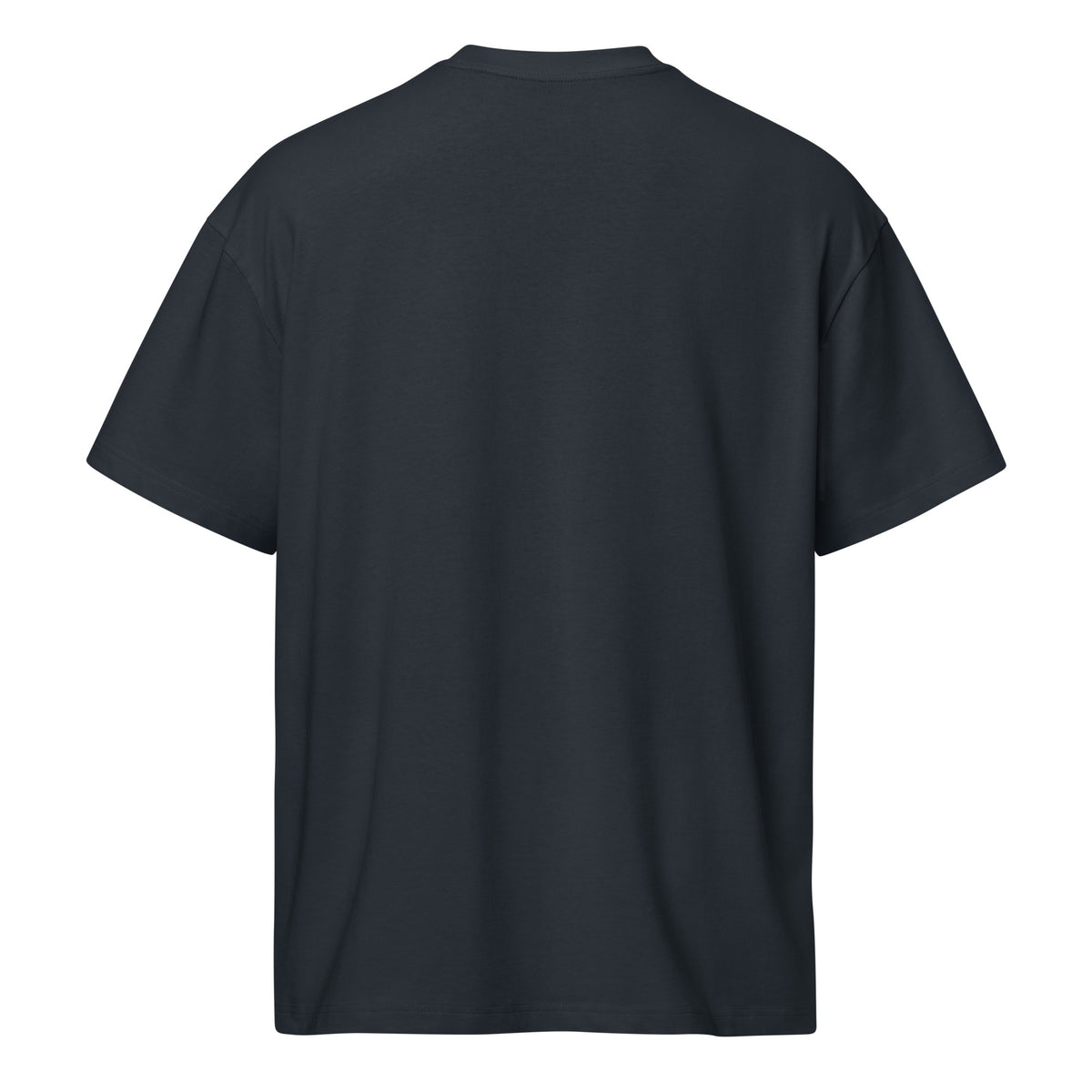 Fibonacci Sequence 1 cotton box t-shirt in Navy Blazer, back view: plain, no print