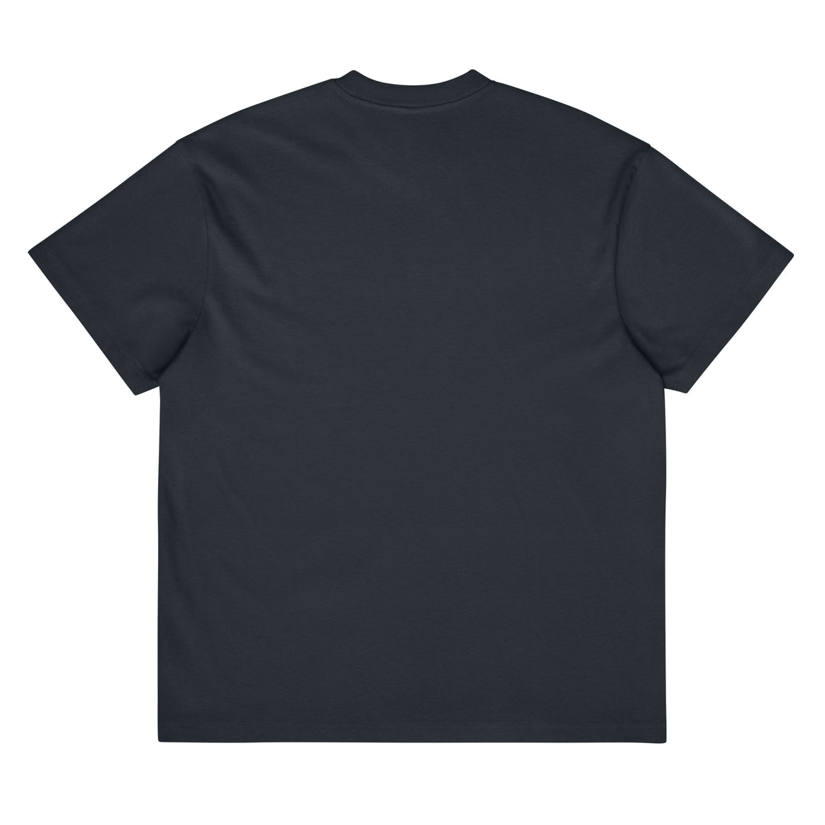 Fractal Triangle cotton box t-shirt in Navy Blazer, flat back: plain back, no print