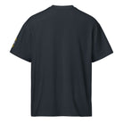 Owl embroidered box tee in Navy Blazer, back view: plain back, only the edge of the left sleeve mark shows
