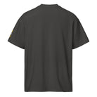 Owl embroidered box tee in Vintage Black, back view: plain back, only the edge of the left sleeve mark shows