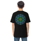 Neural Star Tree premium heavyweight t-shirt in Black, back view: the Neural Program mandala across the back