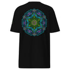 Neural Star Tree premium heavyweight t-shirt in Black, back view: the Neural Program mandala across the back