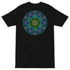 Neural Star Tree premium heavyweight t-shirt in Black, back view: the Neural Program mandala across the back