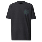 Neural Star Tree premium heavyweight t-shirt in Charcoal Heather, front view: TreeStar small on the left chest