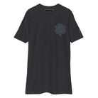 Neural Star Tree premium heavyweight t-shirt in Charcoal Heather, front view: TreeStar small on the left chest