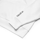 Once Upon a Trip hoodie, White, sleeve embroidery close-up