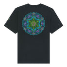 Neural Tree heavyweight cotton t-shirt in Black, back view: the Neural Program mandala across the back