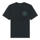 Neural Tree heavyweight cotton t-shirt in Black, front view: TreeStar small on the left chest